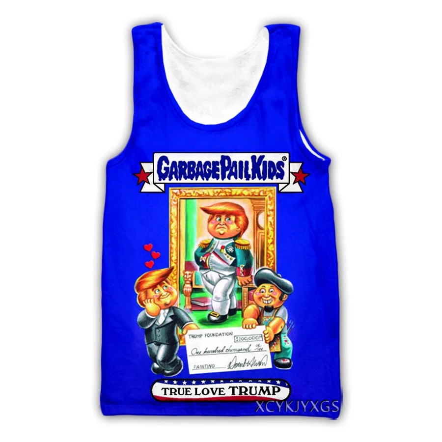 

Повседневные майки xinchenyuan с 3D рисунком мусорного ведра, летние майки, рубашки, уличная одежда для мужчин и женщин, модный жилет A23