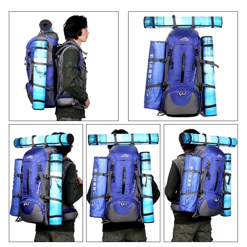 

50L Large Capacity Outdoor Waterproof Trekking Climb Backpack Travel Hiking Mountaineering Rucksack Superlight Nylon Sports Bags