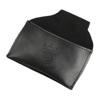 black billiards leather pouch chalk holder pouch with clip pool snooker chalk holder accessories