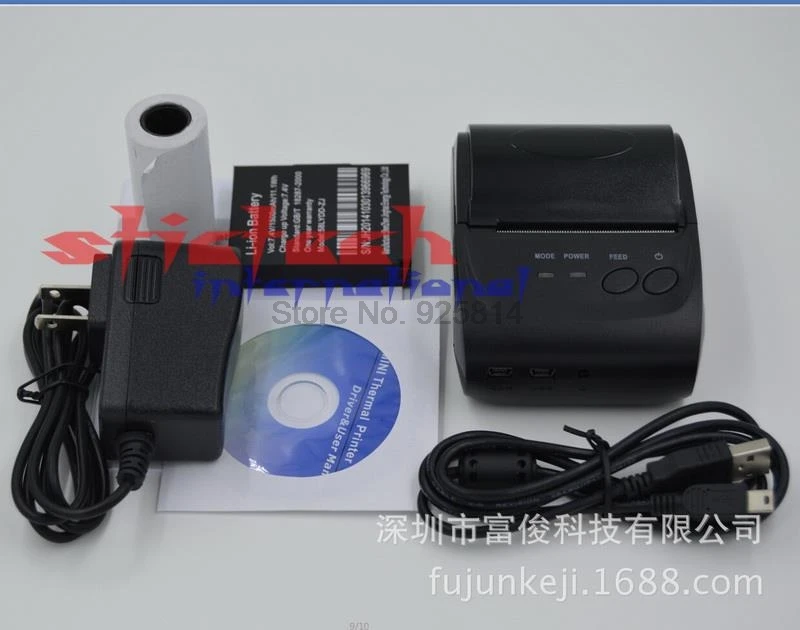 Dhl ИЛИ ems 10 комплектов портативный Bluetooth беспроводной термопринтер печать чеков