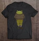 Милый Cottagecore лягушка Goblincore темно Acacemia эстетическое Мужская футболка фирменные Японская уличная одежда, футболка в стиле аниме, панк одежда