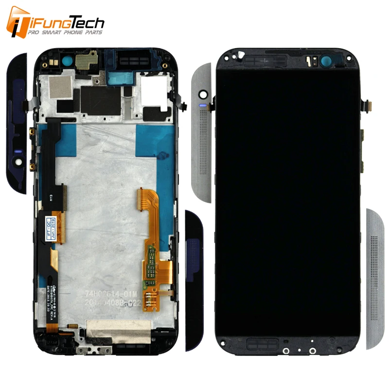 

For HTC One M8 LCD Display Touch Digitizer Sensor Glass with Frame Assembly For HTC One M8 Screen Display Single/Dual SIM