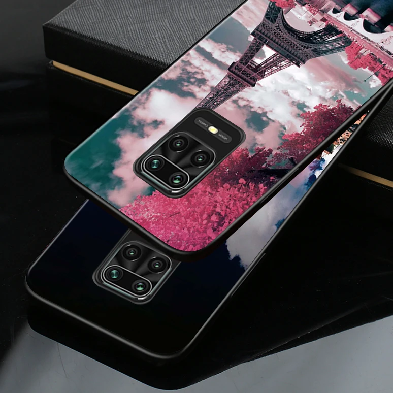 Black Soft Cover Beautiful Eiffel tower for Xiaomi Redmi Note 9 9S 8 8T 7 7S 6 5A 5 4X 4 Pro Max Prime Phone Case