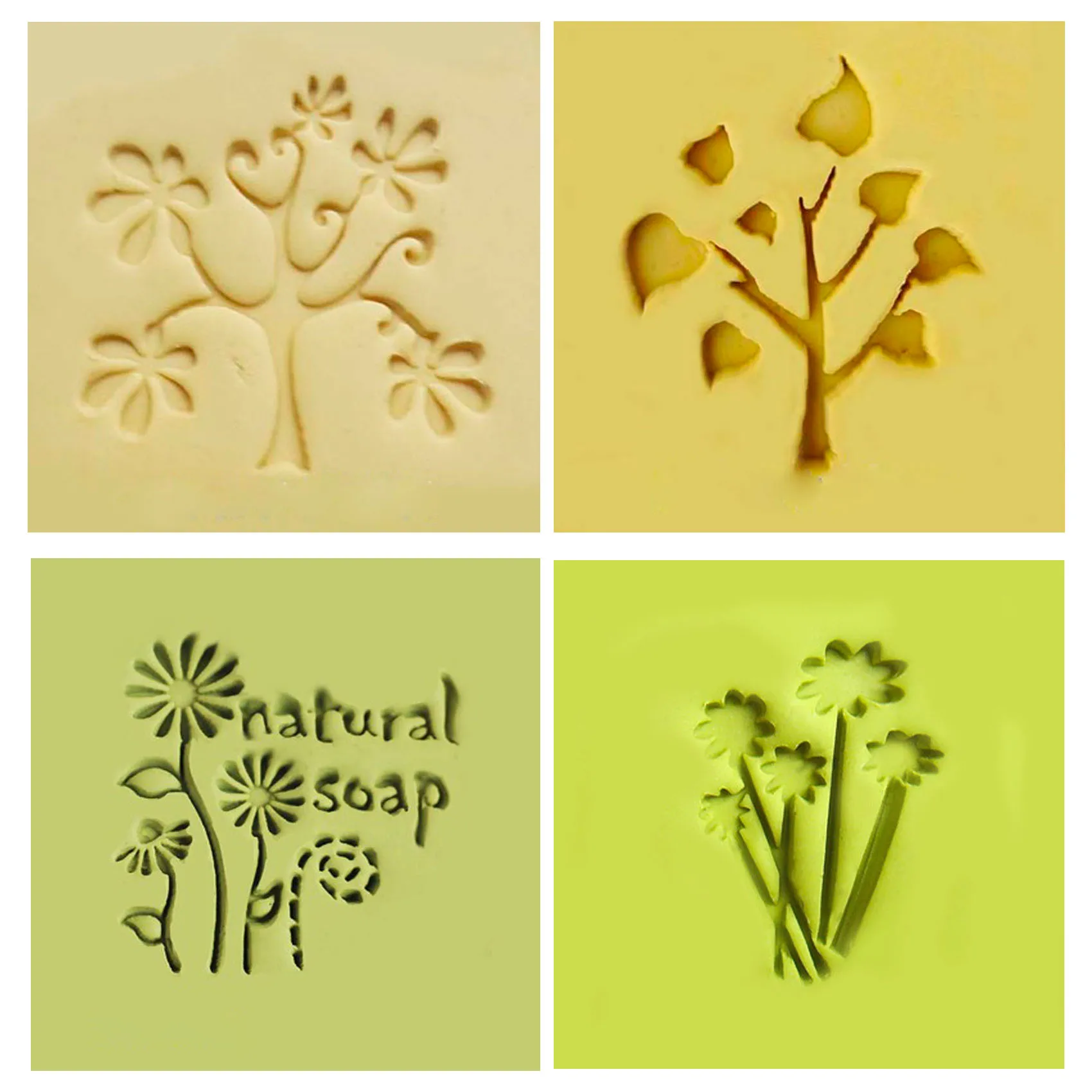

Flower Tree Leaf Plants Pattern Stamp Home Cleaning Seal Acrylic Transparent Imprint Soap Stamp For Handmade Making Chapter