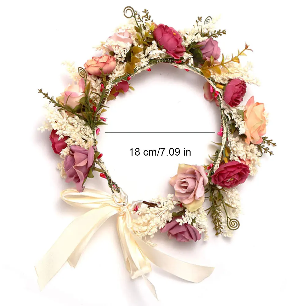 

Garland Fashion Women Girls Summer Hair Bands Floral Headband Vintage Cross Turban Decor Bandanas HairBands Hair Accessories