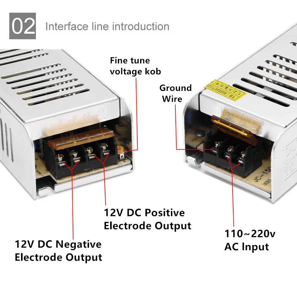 12 v светодиодный Питание 1A 5A 10A 15A 20A 30A DC 12V Светодиодный драйвер адаптер