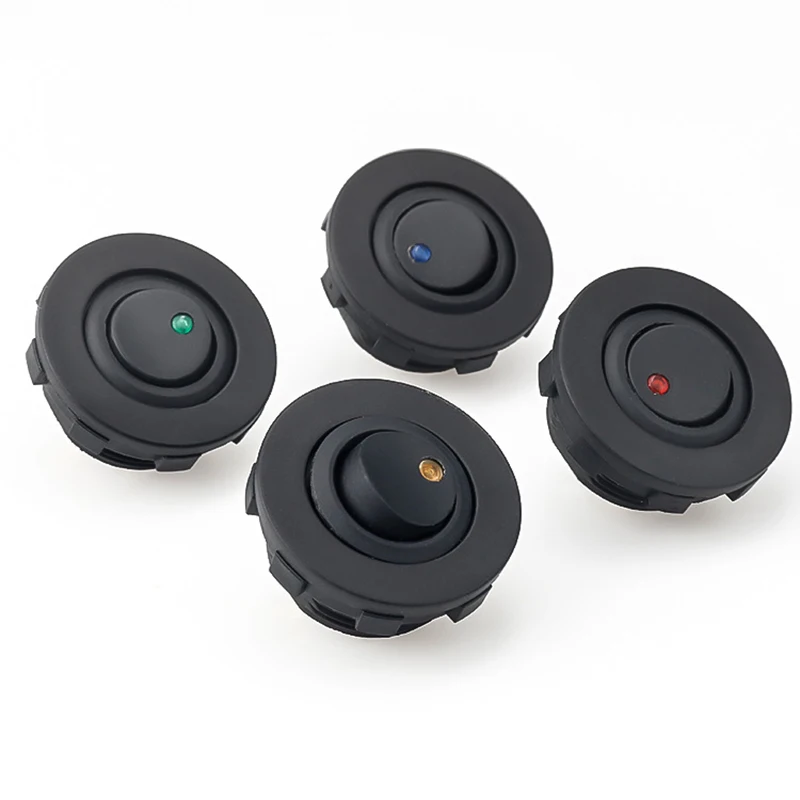 Круглый тумблер ВКЛ./ВЫКЛ. светодиодный переключатель 3 контакта 12 В 20 А кнопочный