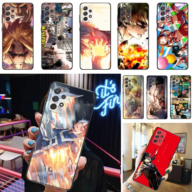 

My Hero Academia Dabi Shigaraki Todoroki Shouto Tomura Boku Bakugou Katsuki Phone Case For Samsung Galaxy A52 A72 4G 5G Funda