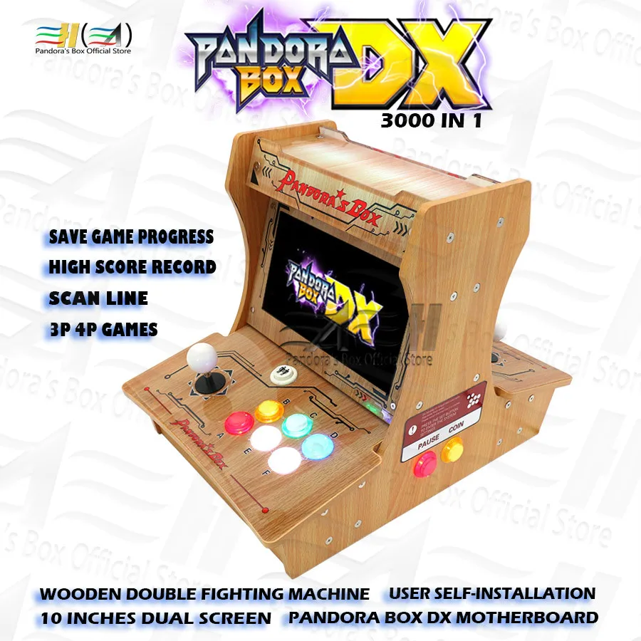 2021 Pandora Box DX деревянная мини Аркада бартоп 2 игрока боевой аркадный автомат 3000 в 1