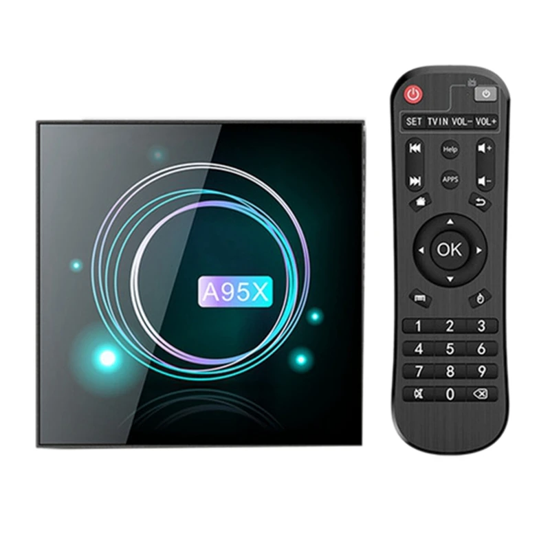 Смарт ТВ приставка A95X F3 Slim Android 9 0 Amlogic S905X3 8K 24Fps HDR Dual WIFI BT4.1 Plex