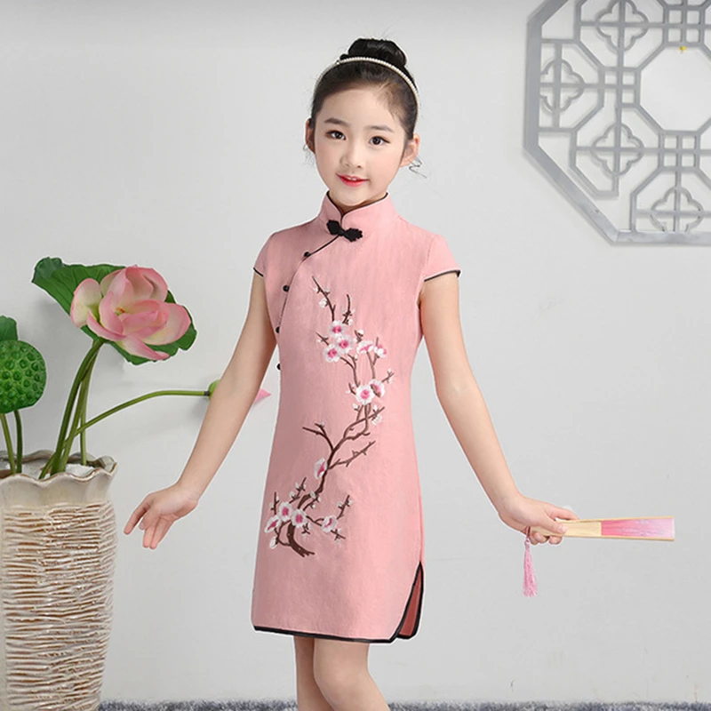 Чонсам для девочек новинка 2020 юбка принцессы в китайском Ретро западном стиле