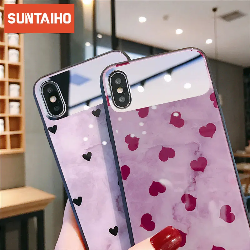 Мраморный чехол для iphone XS MAX 7 8 роскошный косметический зеркальный из ТПУ 6 6S Plus X XR