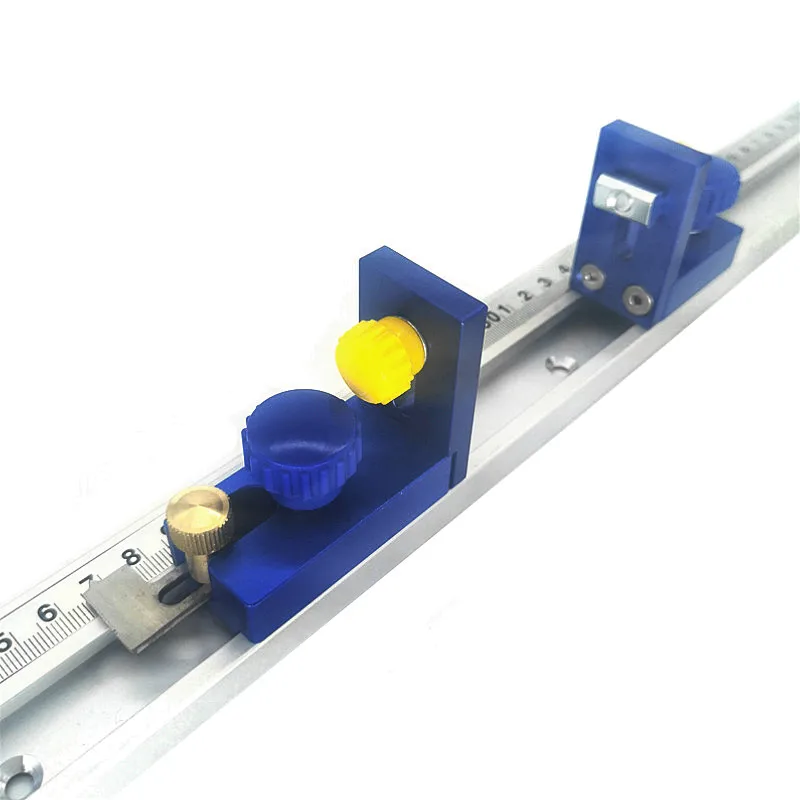 

Woodworking Aluminum Flip Stop Miter Track Stop T Slot Miter Gauge Fence Connector Saw Table Sliding Brackets Chute Limiter