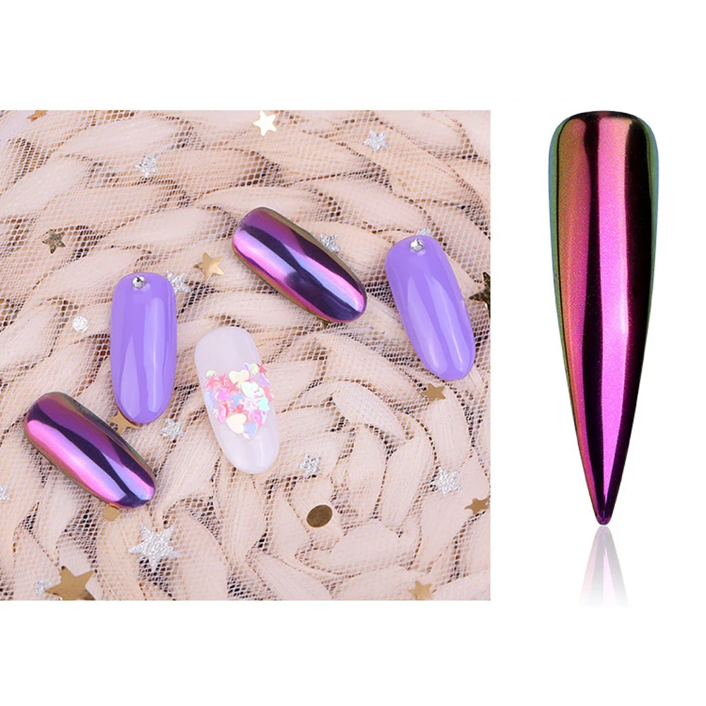 Новые блестки для ногтей порошки фантомные хромовый пигмент Аврора лазер Diy