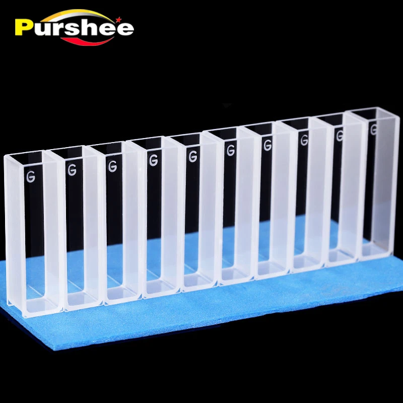 10 шт. Стандартный стеклянный Кувет (без крышки) и левое дно с длиной пути мм|cell|cell 1