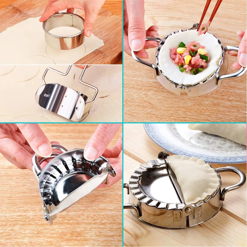 4 in 1 DIY Dumpling Mold Dumplings Maker Tool Wrapper Cutter Jiaozi Pierogi Pastry Molds Kitchen Baking Accessories | Дом и сад