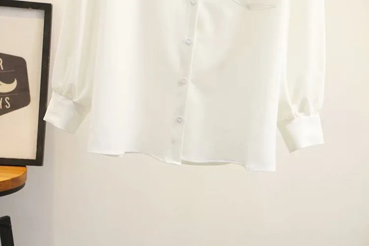 

Plus Size 2XL-4XL Women's White Blouse Long Sleeved Cute Bow Tie Workwear Tops Oversized Blusas