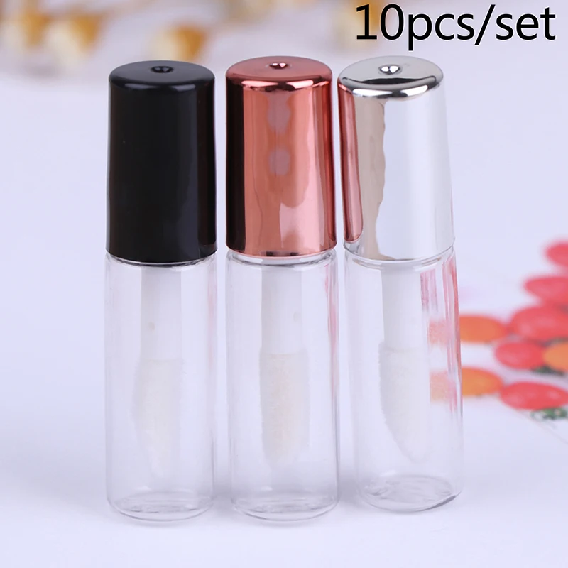 10PCS Empty Transparent PE Lip Gloss Tubes Plastic Lip Balm Tube Lipstick Mini Sample Cosmetic Container