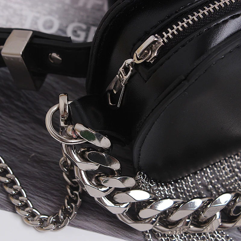 

[EAM] Women New Tassel Female Small Portable Phone Bag PU Leather Personality All-match Crossbody Bag Fashion Tide 2021 18A2600