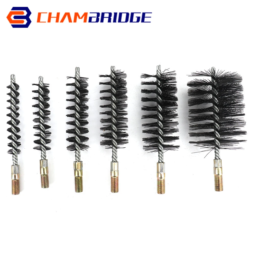 Купи 30-75mm Steel Wire Pipe Tube Brush Water Pipe M12 Sweep For Bottle Pipes Chimney Cleaning Brush за 327 рублей в магазине AliExpress