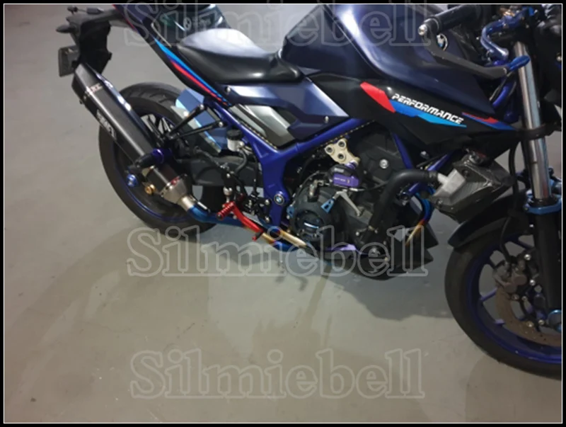 

570mm Left and right side AK Universal Motorcycle Exhaust Muffler Pipe Escape Modified Double Holes DB Killer TMAX530 GSXR1300