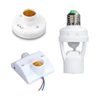 Датчик E27 патрон лампы PIR датчик движениязвуковой датчик ампула светодиодный светильник база интеллектуальный выключатель лампы AC100-240V