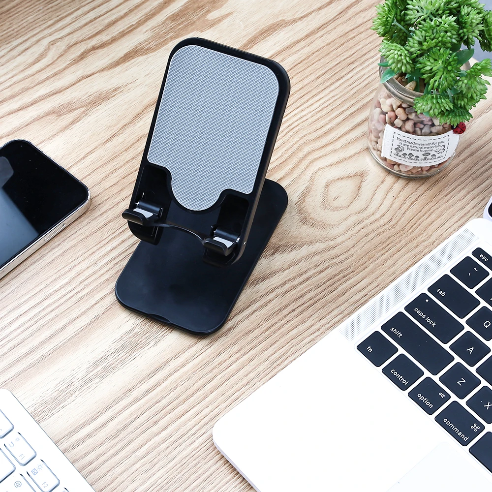 FLOVEME Portable Desktop Mobile Phone Holder Universal Carbon Fiber Grain Aluminum Alloy Telescopic Phone Bracket Lazy Holder