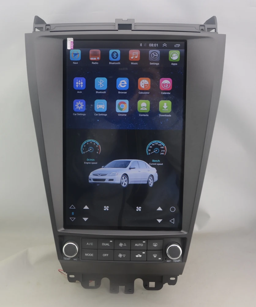 12 8 &quottesla style вертикальный экран octa core android 9 Автомобильный GPS-навигатор для Honda Accord