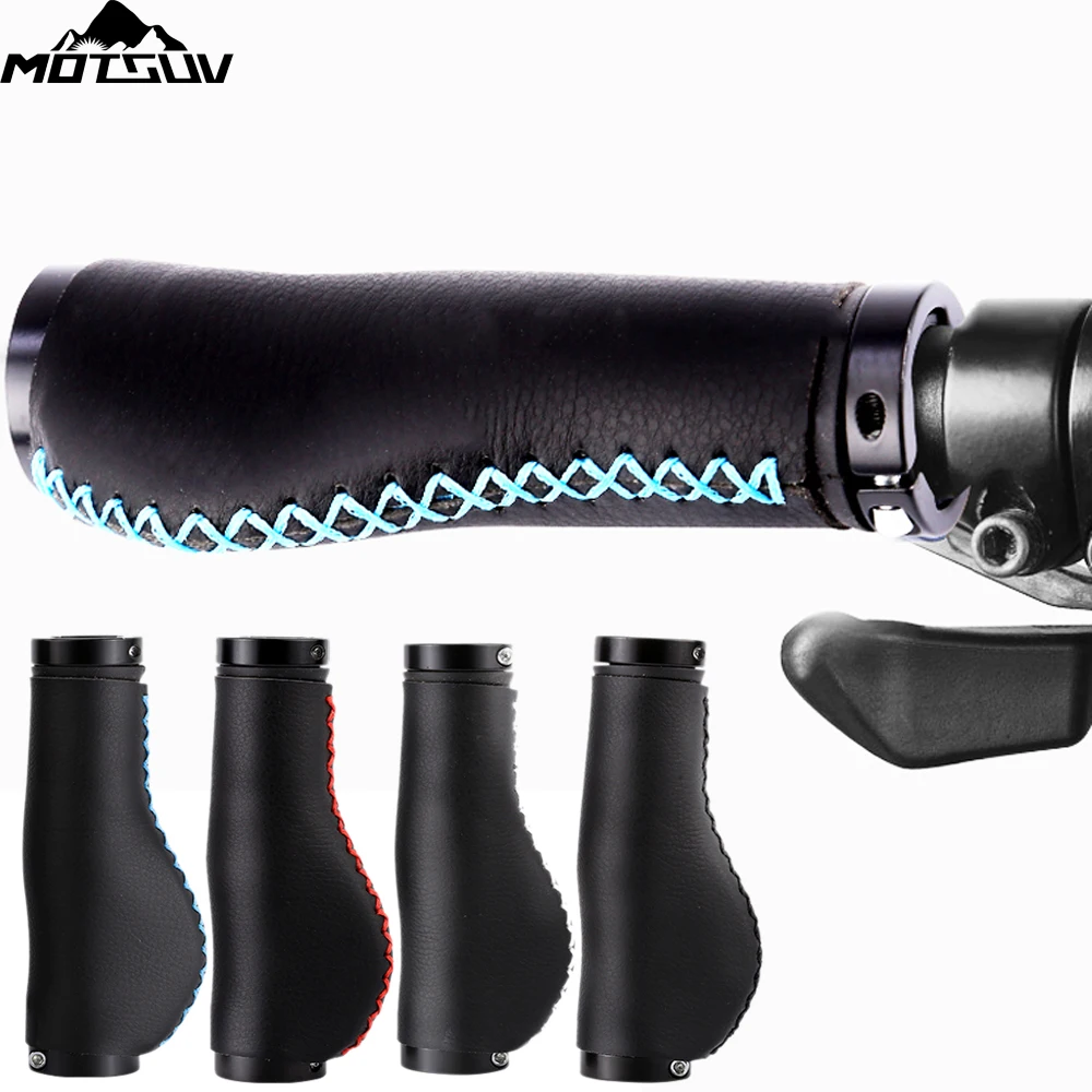 

MOTSUV велосипедные ручки противоскользящие удобные волокна кожа велосипедная рукоятка руля Замок-на MTB велосипед ручка бар ручки Аксессуары ...