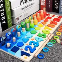 montessori toys learning educational wooden math toy children busy board fishing preschool montessori wooden counting toy