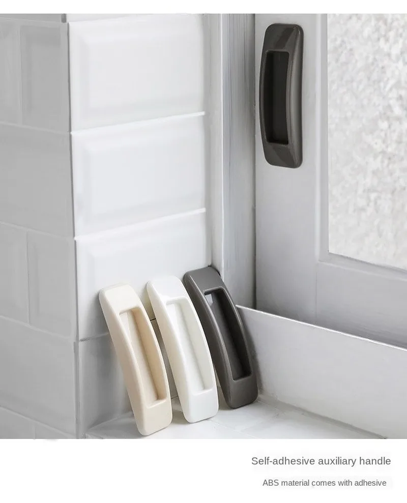 

Door and Window Handle Kitchen Door Handle Wardrobe Drawer Wooden Door Glass Paste-free Punching Door Handle Sliding