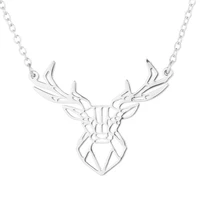 ins necklace new stainless steel hollow antler ins necklace manufacturers spot wholesale female gift