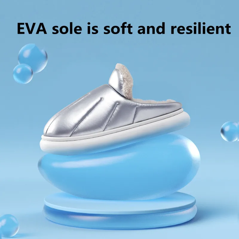 New Ladies Cotton Winter Slippers Women Furry Slippers  Thick Bottom Female Comfortable  Soft Warm Plush Indoor Fashion Shoe