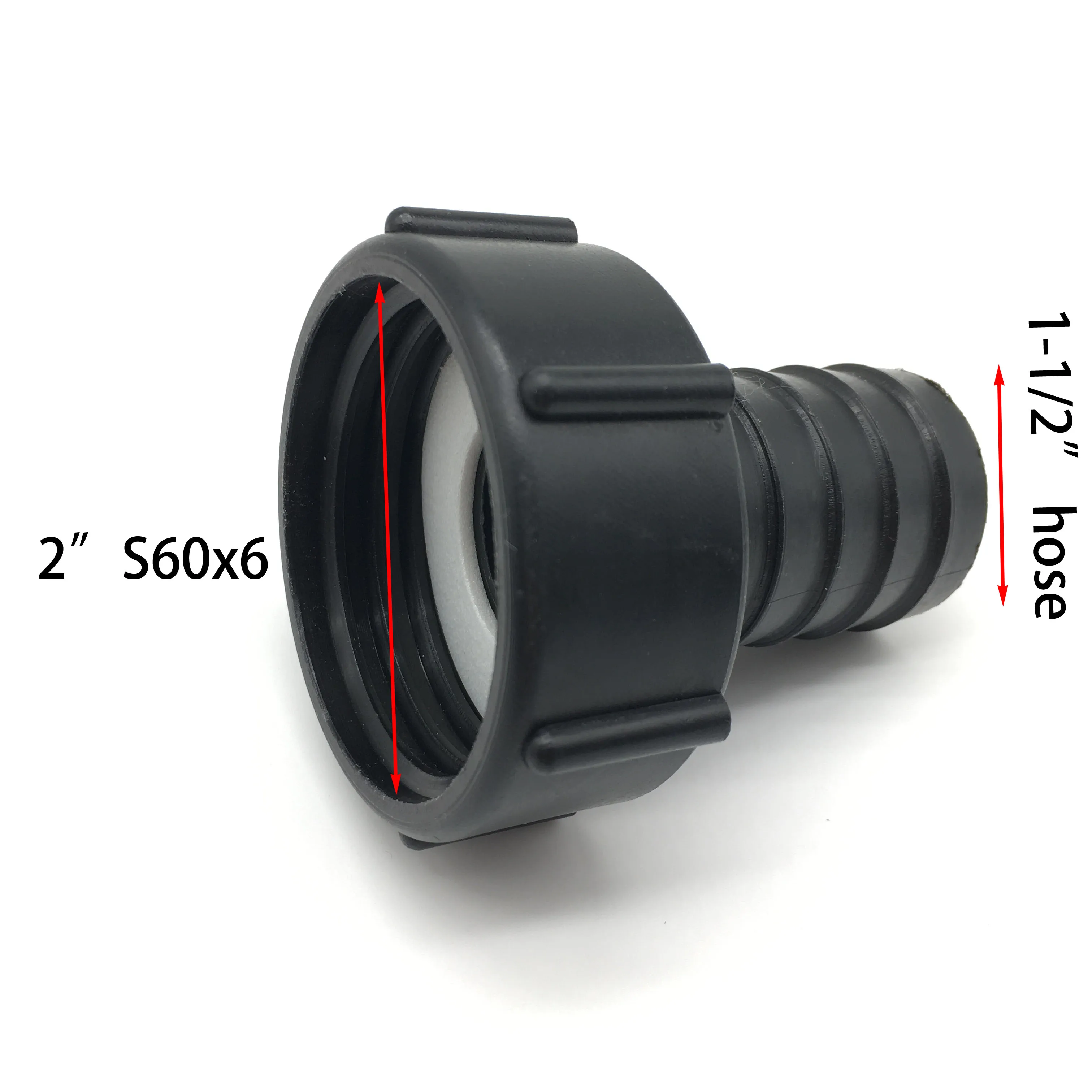 Полипропиленовый IBC адаптер 2 " 1/2"(38 мм) гнездо S60X6 к шлангу соединитель фитинг