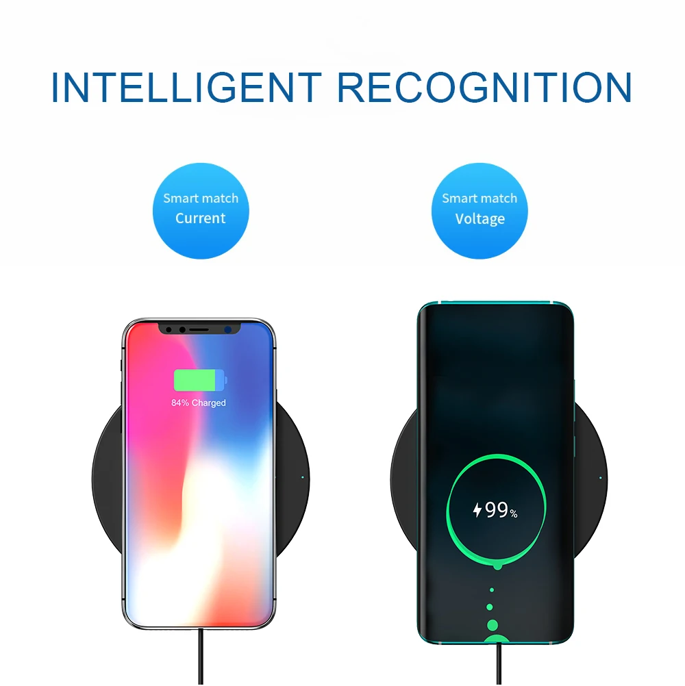 Беспроводная зарядная подставка Swalle для Samsung S9 S10 + Note 9 10 Qi беспроводное зарядное