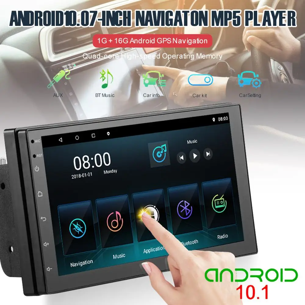 Bluetooth двойной Din в тире MP5/4/3 плеер с GPS 7 &quotсенсорный экран Экран - Цена: 6 380,17 - 6 515,86 руб.