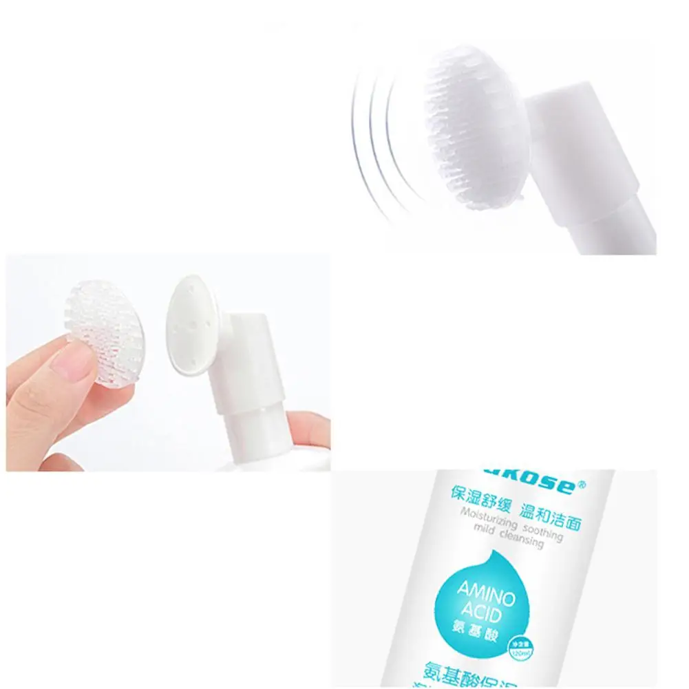 Яркий гламурный Аминокислотный очищающий крем для лица пенка мусс с кистью