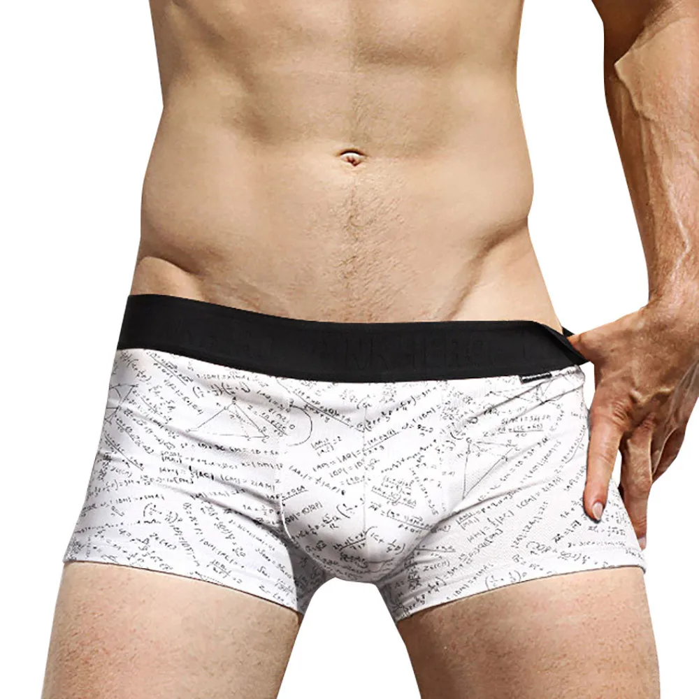Мужские хлопковые трусы мужское нижнее белье Homme с принтом мягкие дышащие Calzoncillos