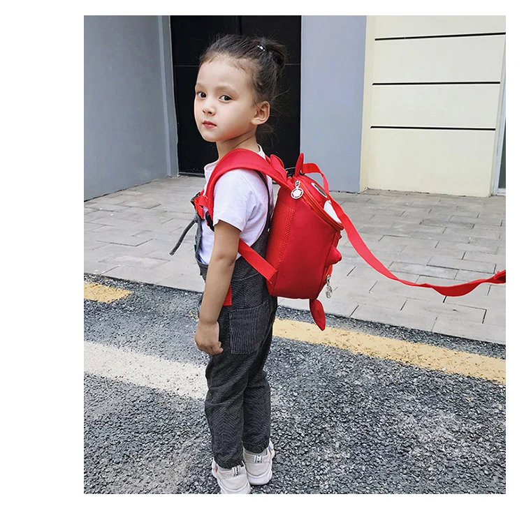 Backpack New Cartoon Shark Baby Anti-lost Children Bag Cute Nylon Shoulder Bag Primary School Kindergarten Bag Bookbag