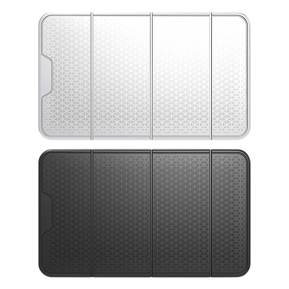 

Автомобильный держатель, силиконовая Нескользящая накладка, Автомобильный многофункциональный складной силиконовый нескользящий коврик, черный, серебристый нескользящий коврик