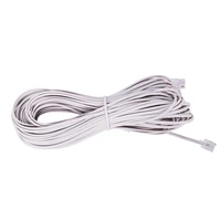 wsfs hot flexible rj11 6p2c telephone extension cable 19m white