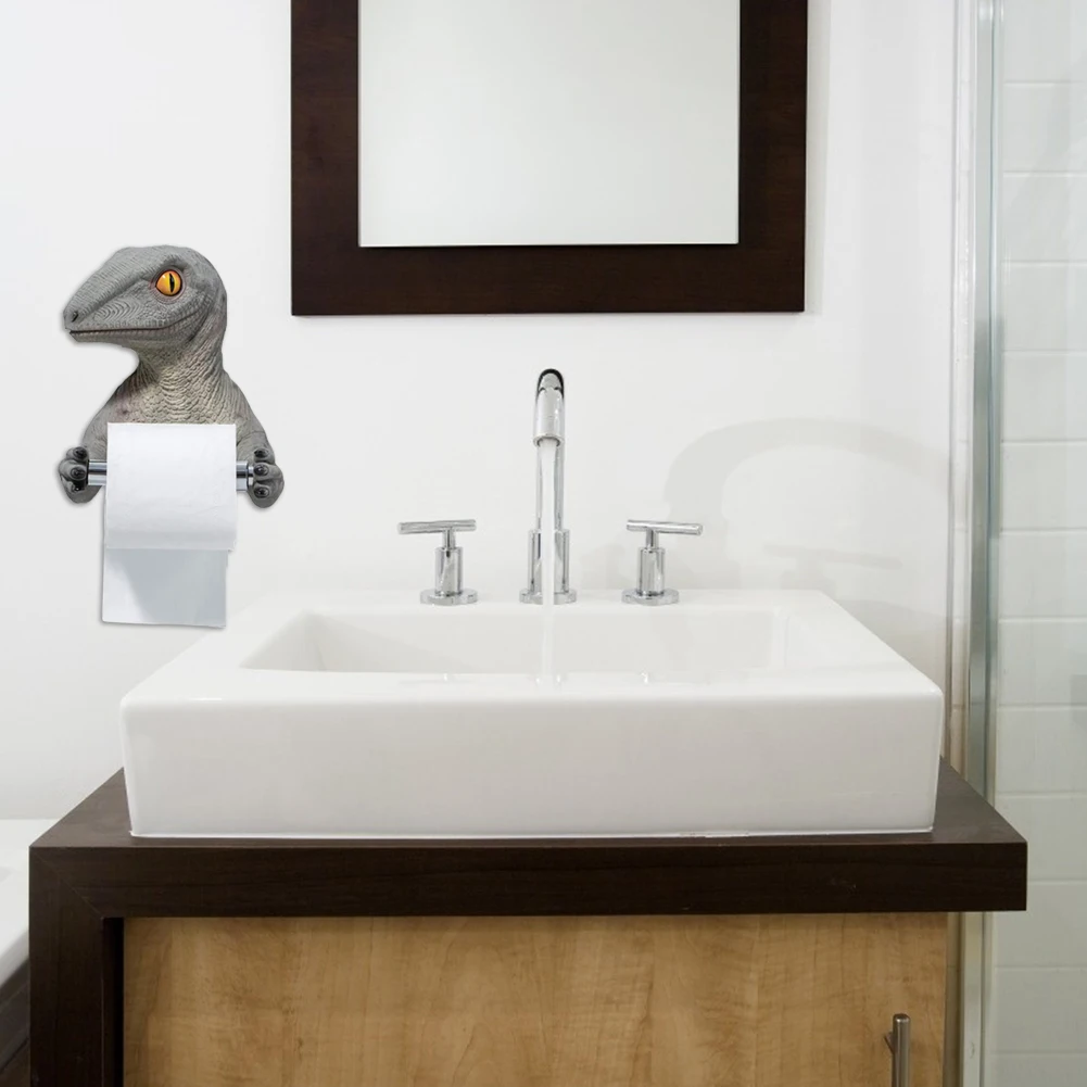 Держатель для туалетной бумаги в виде динозавра из смолы стойка салфеток не