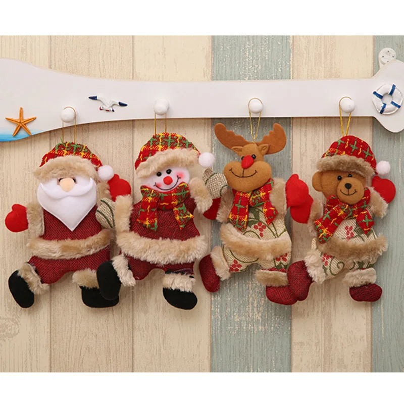 

Happy New Yea DIY Christmas Ornaments Christmas Gift Santa Claus Snowman Tree Hanging Doll Hanging Decorations ALS88