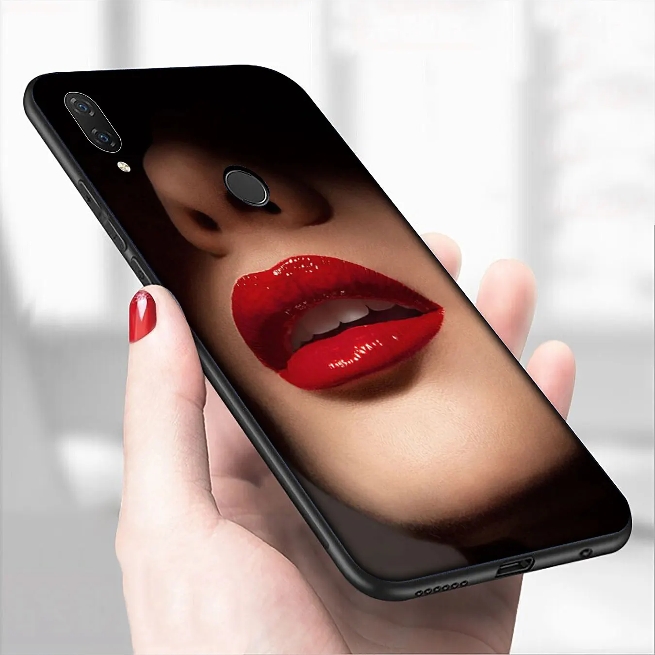 Мягкий силиконовый чехол IYICAO с сексуальными красными губами для Xiaomi Redmi Note 8 8T 8A 7 7A