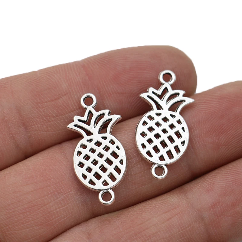 

10Pcs Antique Silver Plated Pineapple Charm Connectors for Jewelry Making Bracelet Accessories DIY Handmade Findings
