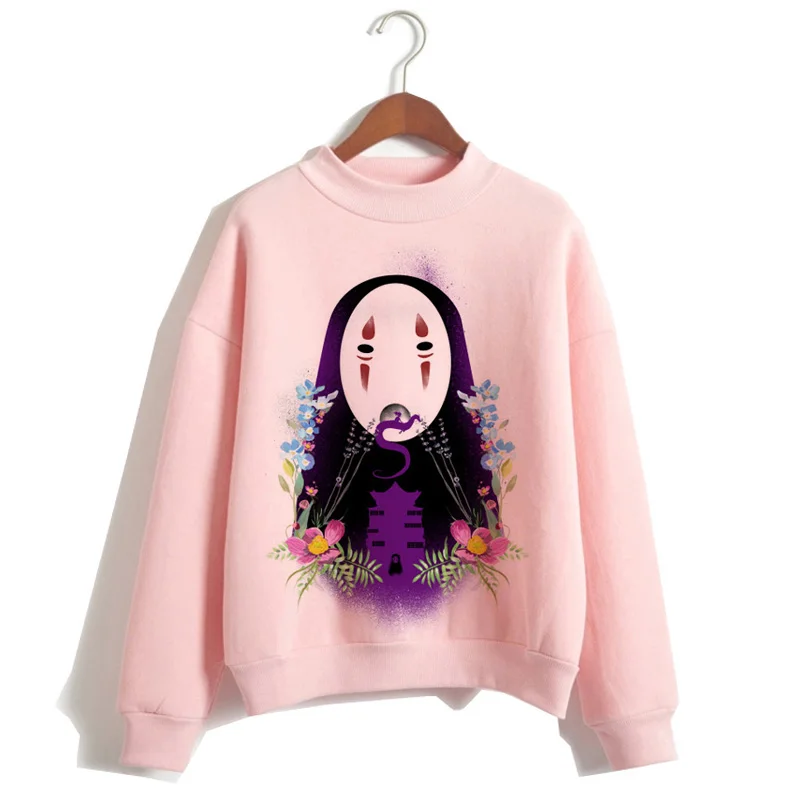 Totoro Унесенные спирали harajuku толстовки для женщин мультфильм одежда толстовка капюшон ulzzang Забавный с капюшоном Женский полиэстер негабаритных
