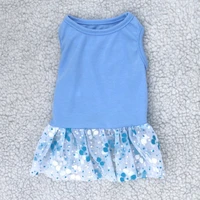 pet cat dog princess dress dog flower gauze skirt apparel soft comfortable breathable vest pet clothing summer