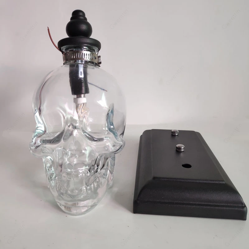 Винтажный настенный светильник в стиле ретро стеклянное Бра виде черепа и костей