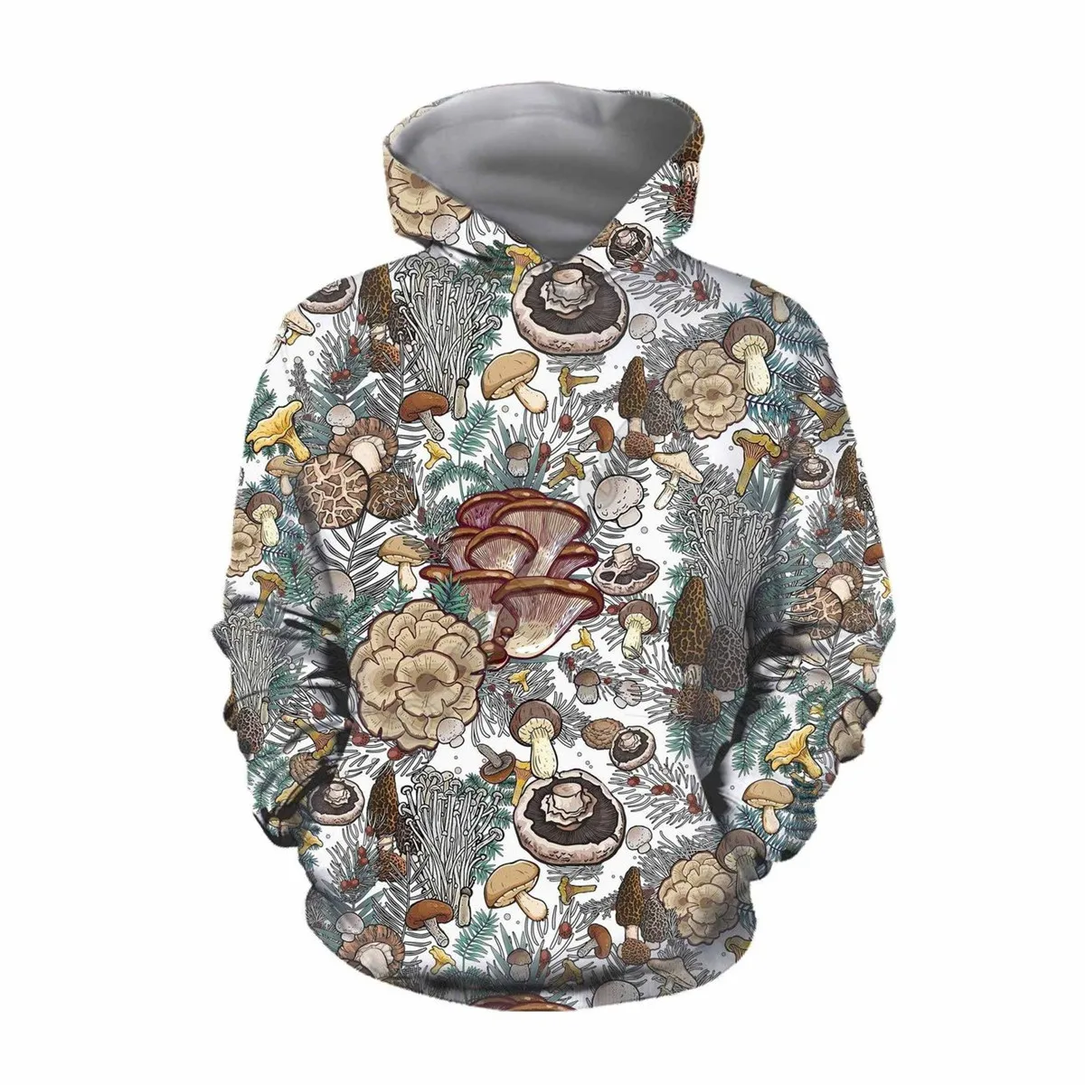 

Edible Mushrooms Black 3D printed Hoodies sweatshirts Men Women Fashion Hooded Long Sleeve streetwear Funny Harajuku Pullover 02