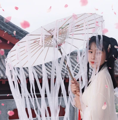 Женский зонт с красной лентой|Зонтики| |